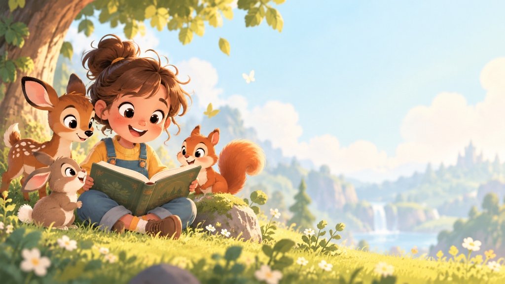 Whimsical Cartoon Children's Picture Book Illustration
